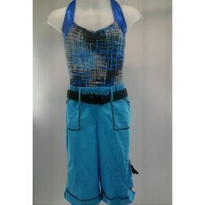 Dance Costume Hip Hop Large Child Blue A Wish Come True 12709 2 pc Metallic Jazz